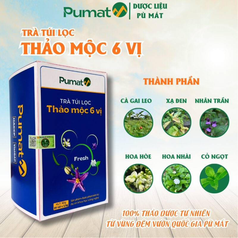 TRÀ TÚI LỌC THẢO MỘC 6 VỊ
